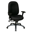 Scranton & Co Multi-Function High-Back Office Chair with Seat Slider in Black