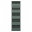 Scranton & Co 5-Tier Bookshelf with Closed Back in Sage Green