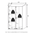 Scranton & Co Reversible 5-Cube Bookshelf with Closed Back in Sage Green