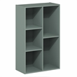 Scranton & Co Reversible 5-Cube Bookshelf with Closed Back in Sage Green