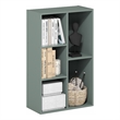 Scranton & Co Reversible 5-Cube Bookshelf with Closed Back in Sage Green