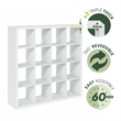 Scranton & Co 16-Cube Storage Organizer with Triple-Thick Frame in White