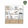 Scranton & Co 16-Cube Storage Organizer with Triple-Thick Frame in White