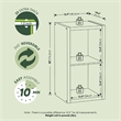 Scranton & Co Reversible 2-Cube Bookcase with Thick Frame in Sage Green