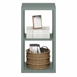 Scranton & Co Reversible 2-Cube Bookcase with Thick Frame in Sage Green