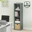 Scranton & Co Reversible 4-Cube Bookcase with Thick Frame in Sage Green