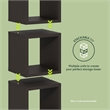 Scranton & Co Stackable 2-Tier Cube Bookcase with Open Back in Black Dark Oak