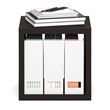 Scranton & Co Stackable 2-Tier Cube Bookcase with Open Back in Black Dark Oak