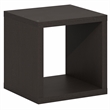 Scranton & Co Stackable 2-Tier Cube Bookcase with Open Back in Black Dark Oak