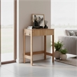 Scranton & Co Compact 1-Drawer Desk with 4 Legs in Light Oak