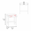 Scranton & Co Compact 1-Drawer Desk with 4 Legs in Light Oak
