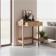 Scranton & Co Compact 1-Drawer Desk with 4 Legs in Light Oak