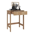 Scranton & Co Compact 1-Drawer Desk with 4 Legs in Light Oak