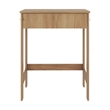 Scranton & Co Compact 1-Drawer Desk with 4 Legs in Light Oak
