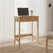 Scranton & Co Compact 1-Drawer Desk with 4 Legs in Light Oak