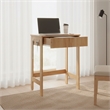 Scranton & Co Compact 1-Drawer Desk with 4 Legs in Light Oak