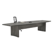 Scranton & Co 12 ft Boat-Shaped Conference Table in Gray Steel Laminate
