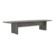 Scranton & Co 12 ft Boat-Shaped Conference Table in Gray Steel Laminate