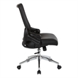 Scranton & Co Black Bonded Leather Chair with Screen Back and Chrome Base