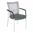 Scranton & Co ProGrid Mesh Back Visitors Chair with Gray Fabric Seat