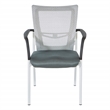 Scranton & Co ProGrid Mesh Back Visitors Chair with Gray Fabric Seat