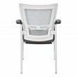 Scranton & Co ProGrid Mesh Back Visitors Chair with Gray Fabric Seat