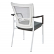 Scranton & Co ProGrid Mesh Back Visitors Chair with Gray Fabric Seat