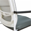 Scranton & Co ProGrid Mesh Back Visitors Chair with Gray Fabric Seat