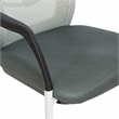 Scranton & Co ProGrid Mesh Back Visitors Chair with Gray Fabric Seat
