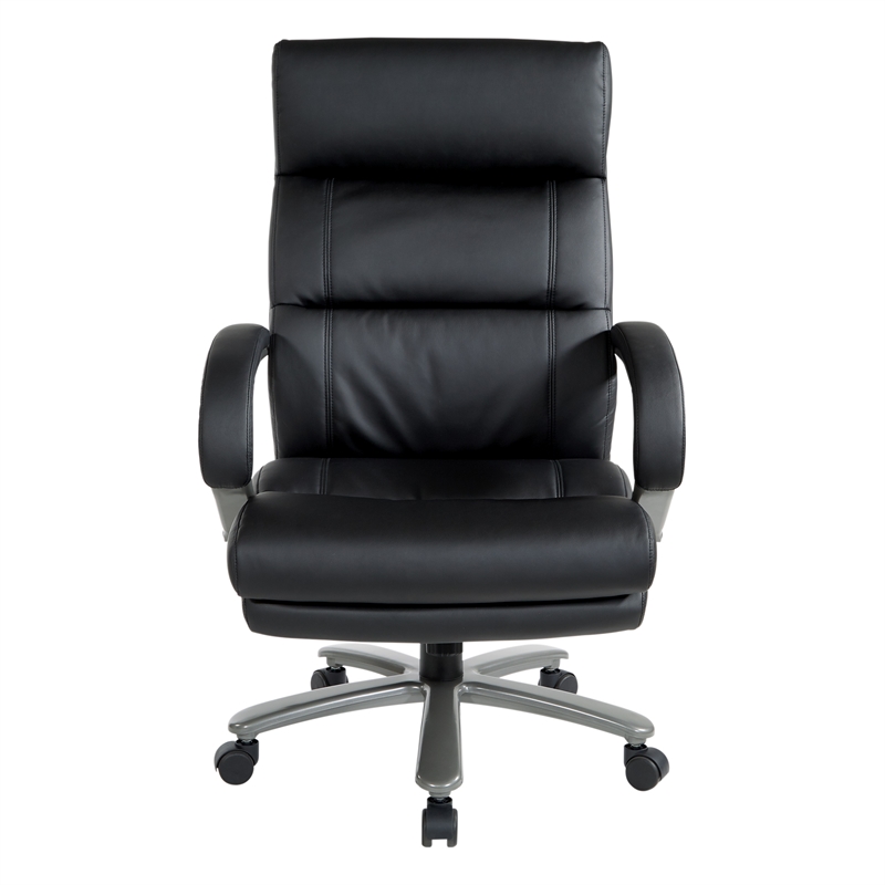 Scranton & Co Big and Tall Executive Chair in Black Bonded Leather