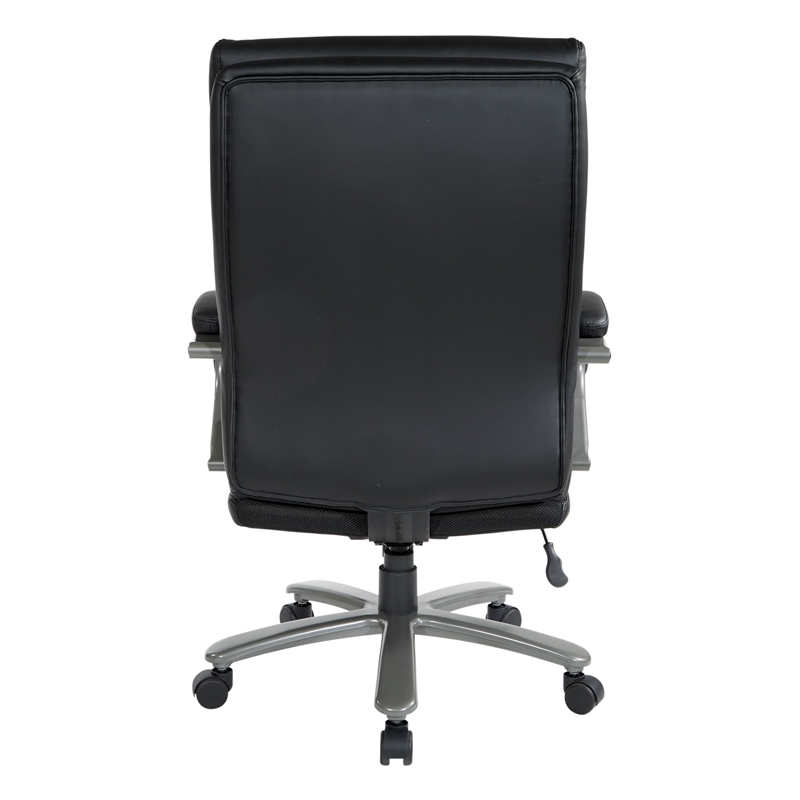 Scranton & Co Big and Tall Executive Chair in Black Bonded Leather