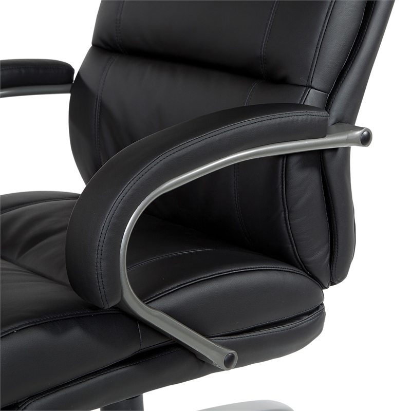 Scranton & Co Big and Tall Executive Chair in Black Bonded Leather