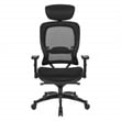 Scranton & Co Executive Black Breathable Mesh Chair with Flip Arms