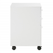Scranton & Co 3 Drawer Mobile File Cabinet in White Engineered Wood