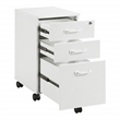 Scranton & Co 3 Drawer Mobile File Cabinet in White Engineered Wood