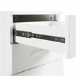 Scranton & Co 3 Drawer Mobile File Cabinet in White Engineered Wood