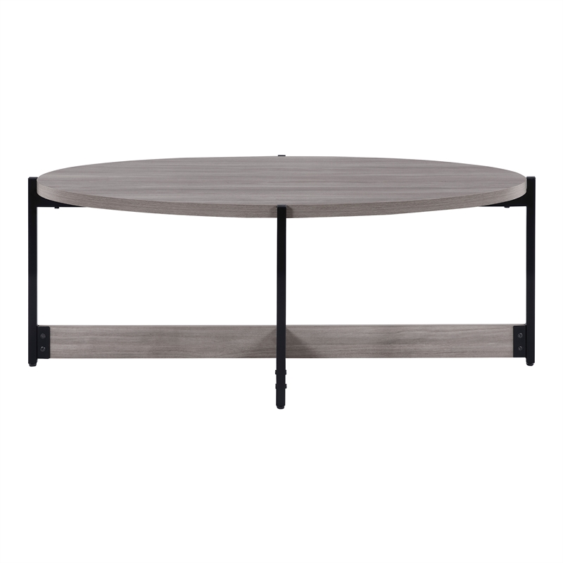 Scranton & Co 3 Piece Occasional Table Set in Gray Woodgrain Finish