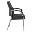 Scranton & Co High Back Guest Chair in Black Fabric with Titanium Frame