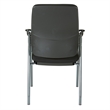 Scranton & Co High Back Guest Chair in Black Fabric with Titanium Frame