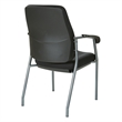 Scranton & Co High Back Guest Chair in Black Fabric with Titanium Frame