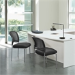 Scranton & Co Titanium Finish Visitor's Chair with ProGrid Back in Black