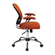Scranton & Co Task Chair with Orange Mesh Fabric Seat and Chrome Base