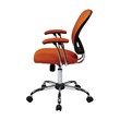 Scranton & Co Task Chair with Orange Mesh Fabric Seat and Chrome Base