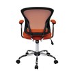 Scranton & Co Task Chair with Orange Mesh Fabric Seat and Chrome Base
