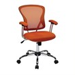 Scranton & Co Task Chair with Orange Mesh Fabric Seat and Chrome Base