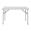 Scranton & Co 4' Resin Multi-Purpose Folding Table in Light Gray