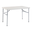 Scranton & Co 4' Resin Multi-Purpose Folding Table in Light Gray