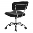 Scranton & Co Task Office Chair in Black Vinyl with Chrome Base