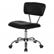 Scranton & Co Task Office Chair in Black Vinyl with Chrome Base