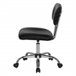 Scranton & Co Task Office Chair in Black Vinyl with Chrome Base